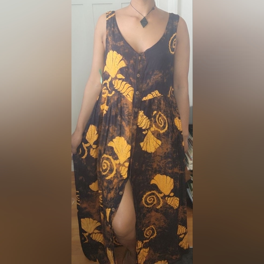 vintage Bali moon hawaii summer dress